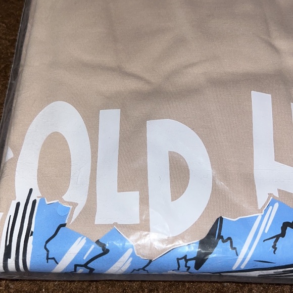 Mens Skull Collection Hills of Afghanistan Cold Heart XL Khaki T-Shirt Baby Blue - Picture 13 of 13